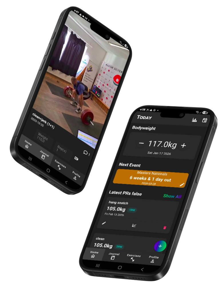 Athlete video journal and PR tracking