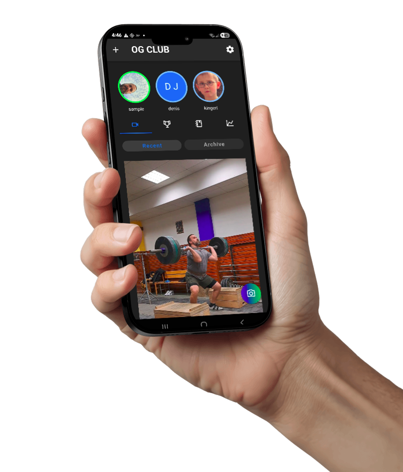 Coach dashboard with athlete video timeline